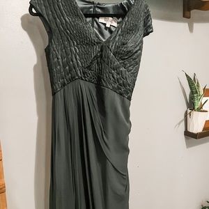 Badgley Mischka Emerald Green textured gown